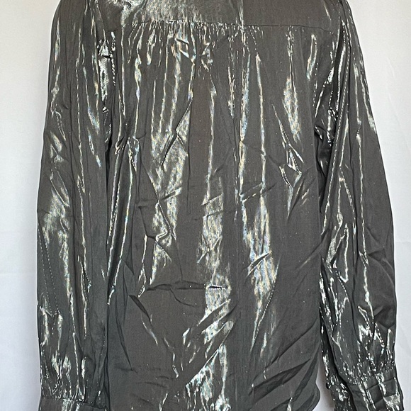 Velvet by Graham & Spencer metallic button down - Picture 2 of 5